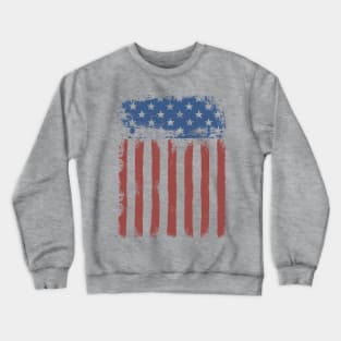 USA American retro vintage grunge flag Crewneck Sweatshirt